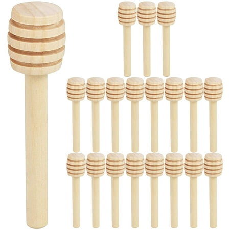 

20pcs Household Honey Sticks Wooden Stirring Sticks Portable Honey Stirrers Mixing Sticks