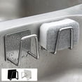 thumbnail image 1 of Soporte para esponjas de acero inoxidable - Organizador autoadhesivo para fregadero de esponja y paño de cocina, escurridero de acero 304, accesorio para fregadero de cocina, 1 of 3