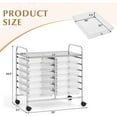 thumbnail image 2 of LYYHTY12-Drawer Rolling Storage Cart, Multifunctional Art Craft Organizer Cart, Mobile Utility Storage Cart with Removable Drawers & Lockable Wheels, Craft Cart for Home Office School, Clear, 2 of 9