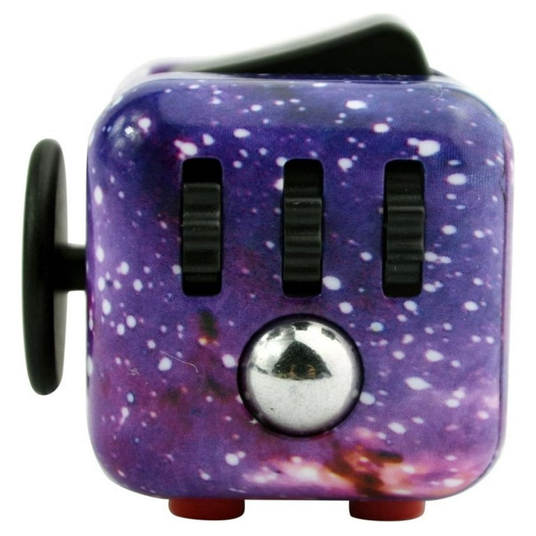 Stress and Anxiety Relieving Fidget Cube Toy for All Ages- Galaxy Print