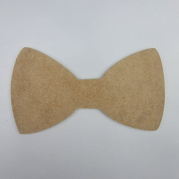 4" Bowtie, Unfinished MDF Art Shape by Wooden Craft Cutouts