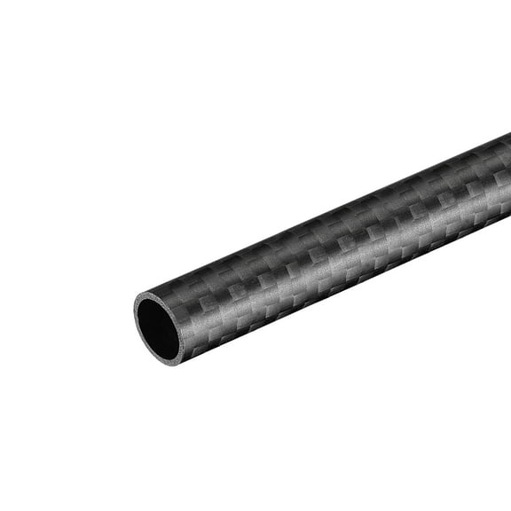Uxcell Carbon Fiber Round Tube 10x8x330mm 3K Roll Wrapped Matt for RC Airplane 1 Pack