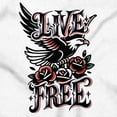 thumbnail image 2 of Live Free Eagle and Roses Tattoo Unisex Fleece Graphic Zip Up Hoodie Brisco Brands 3X, 2 of 5
