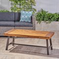thumbnail image 2 of Outdoor Acacia Wood Coffee Table, Sandblast Finish, 2 of 9