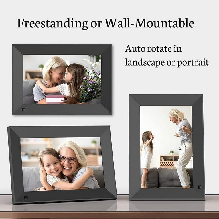 BSIMB 15 inch Large Digital Picture Frame, WiFi Photo Frame Large Screen  with 16GB Storage, Auto-Rotate, Share Photos and Videos via App Email, Gift  for Loved One 