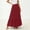 Red-03, variant on LIBRCLO Skirts for Women, Pleated High Waist Maxi Length Skirts Summer Tiered A Line Flowy Skirts
