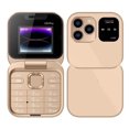 thumbnail image 1 of Teléfono plegable para adultos mayores - Diseño compacto con cámara HD y doble SIM | Batería de larga duración y fácil manejo, color dorado, 1 of 1