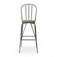 thumbnail image 4 of Furniture of America Sentra Square Slat Mid Back Bar Stools, Gray (Set of 2), 4 of 7