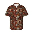 thumbnail image 1 of Bingfone Coffee Stamp for Men's Short Sleeve Button Down Shirts Hawaiian Beach Shirt,Medium, 1 of 7