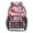Pink-rose Pattern, variant on Large Clear PVC Backpack Heavy Duty See Through Backpack for Adults Work Travel, Pink-mushroom Cats Printed 12L
