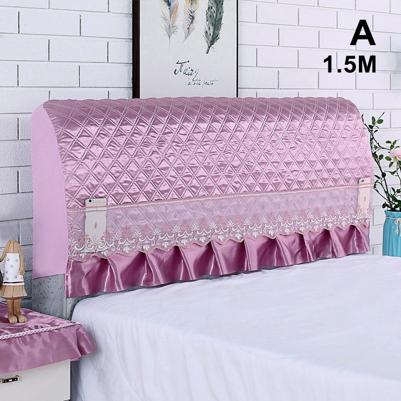 Details about   Dustproof Protector Stretch Solid Jacquard Elastic Bedroom Decor Headboard Cover 