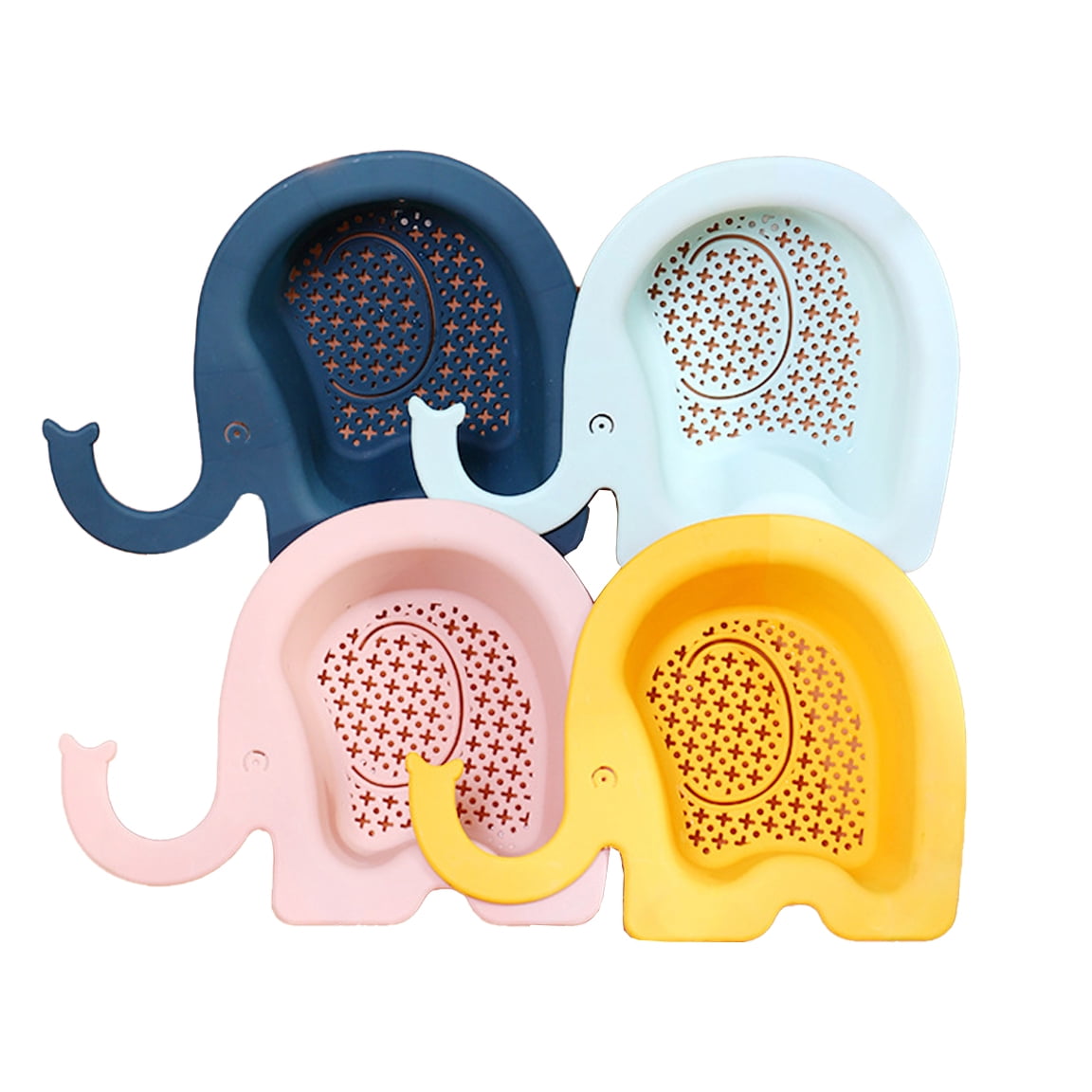 Zeeyh 4 PCS Elephant Drain Basket for Kitchen Sink, Kitchen Sink Strainer, Multifunctional