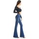 thumbnail image 4 of Jeans acampanados elásticos con curvas de forma completa para mujer Blue Bootcut Jeans 2, 4 of 5