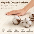 thumbnail image 2 of Welfibr Twin Size Organic Cotton Mattress Protector, 100% Waterproof Soft Bed Cover, Noiseless, Breathable Fitted Sheet with 6"-18" Deep Pocket, Ivory, for Home, Dorm and Hotel Use, 2 of 13