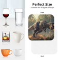 thumbnail image 6 of Naloa Jungle Dinosaur Coasters for Set of 4 - PU Leather Coasters, Coasters for Table Cup Tea Coffee Beer, Decorative for Kitchen Homedecor (Round), 6 of 6