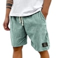 thumbnail image 2 of Resicozy Mens Corduroy Shorts Casual Elastic Waist Drawstring 2026 Summer Beach Lounge Short with Pockets Light Green 3XL, 2 of 6