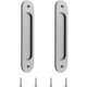 thumbnail image 1 of Paquete de 2 manijas ovaladas para puertas corredizas de aleación de aluminio mate con tornillos para puertas corredizas de granero, 1 of 5
