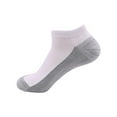 thumbnail image 5 of Xfvqtps 8 Pairs Mens Running Socks Short Tube Low Cut Color Blocking Thickened Comfortable Breathable Elastic Soft Premium Sports Ankle Socks White, 5 of 6