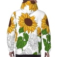 thumbnail image 7 of Sigee Plump Sunflower And Sketch for Men's Pullover Hoodie Sweatshirts Adult Casual Long Sleeve Sweatshirts ,Sizes S-4XL-4X-Large, 7 of 7
