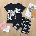 thumbnail image 2 of eczipvz 3t Summer Clothes Boy Toddler Baby Boy Clothes Shorts Set Dinosaur Print Shirt Short Sleeve Top Solid Shorts Summer Outfit White 6-7 Years, 2 of 5