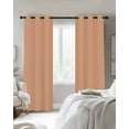 thumbnail image 3 of Peach Fuzz Blackout Curtains 54 Inches Long, Modern Pure Peach Fuzz Thermal Insulated Black Out Curtains, Darkening Window Curtain Drapes for Bedroom Living Room 45"x54" 2 Panels, 3 of 8