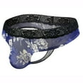thumbnail image 2 of Lanhui Men's Underwear Thong Pants Printed Transparent Lace Breathable Underpants, 2 of 6