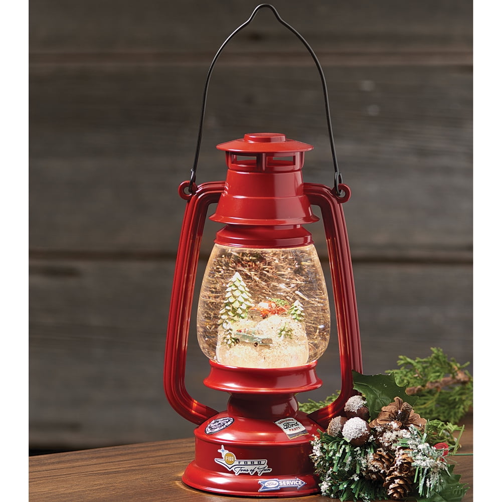 Ford Trucks LED Lantern Collectible Acrylic Christmas Holiday Snow