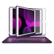 typecase Keyboard Case for 9.7 inch iPad 6th & 5th Gen, Air 2 & Air 1, Thin & Light, 360 Rotatable, Wireless/BT, Backlit 10 Color, 9.7 inch Keyboard Case (Voilet)