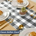 thumbnail image 4 of Chemin de Table à Carreaux Buffalo, Collection de Table Classique Style Ferme, Chemin de Table Imperméable pour Cuisine et Salle à Manger, Banquet, Restaurant, Utilisation Extérieure, 14l x 48L, Gris et Blanc, 1 Pce, 4 of 6