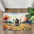 thumbnail image 4 of Welcome Spring Fairy Bloodhound in Flower Meadow Doormat Dog Lover Indoor Outdoor Welcome Mat - 13002, 4 of 5