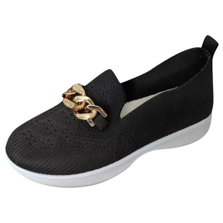 QYZEU Womens Flats Wide Width Sandals for Women Casual Summer Wedge Women Casual Shoes Fashionable New Pattern Simple Flat Bottomed Comfortable Walking Shoes Black 41