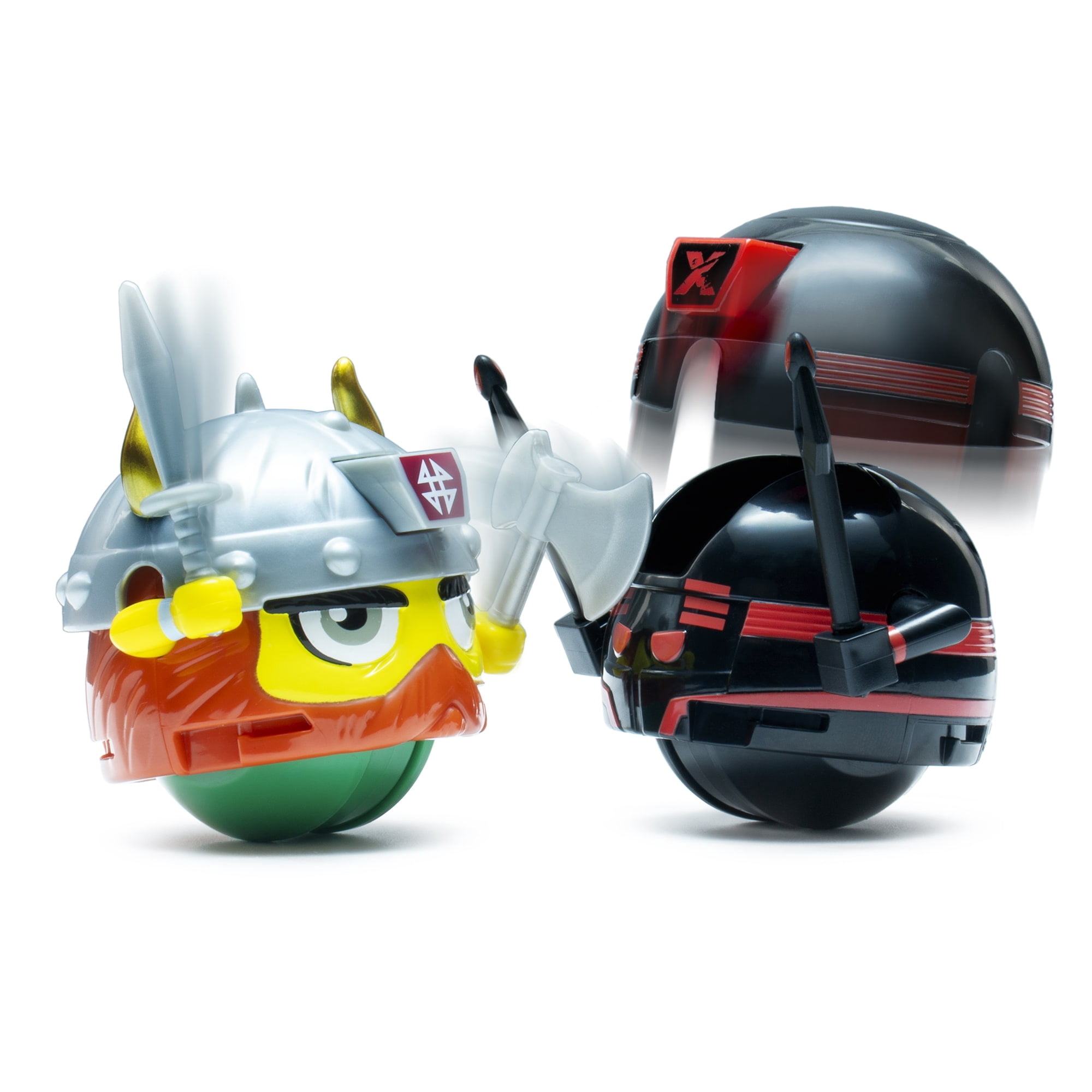 Battle Ballz: Duel Pack - Ice Berg & Evil Robot - 2 Warriors & Joysticks, Head-To-Head, Weapon Wielding Toy Characters, Rolling Ball Figures, Kids 5+