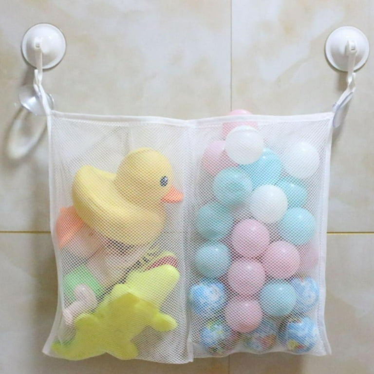 Mesh Bath Toy Holder Organizer – The Perfect Corner Bathtub Toy Storage &  Bathroom or Shower Caddy –