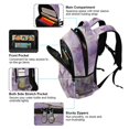 thumbnail image 5 of FORMRS Kids School Backpack Elementary Student Unisex Travel Bookbag with Reflective Stripes, Pastel Purple Marble Pattern, 5 of 7