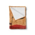 thumbnail image 2 of Outer Space Soft Flannel Fleece Blanket, Colonization of Mars with Cosmonaut on the Planet with a Flag Discovery Image, Cozy Plush for Indoor and Outdoor Use, 60" x 80", Orange Red, by Ambesonne, 2 of 5