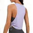 thumbnail image 7 of ZQUUVOU Women's Athletic Tank Top Solid Color Round Neck Sleeveless with Side Elastic Buckle Adjustable Gym Top Purple, 7 of 7