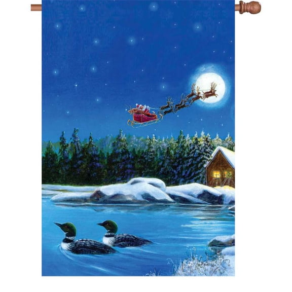 Premier House Size Flag - Christmas Loons