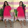 thumbnail image 4 of Women‘S Plus Size Casual Dresses Casual Short Sleeve Mid-Length Gradient Summer, 4 of 6