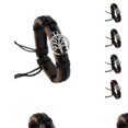 thumbnail image 1 of Pulseras de cuero Minnieouse estilo Punk ajustables Retro 10piezas Negro, 1 of 6