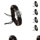 thumbnail image 1 of Qarigey Pulseras de cuero con dije de cuerda trenzada para hombre, pulseras de estilo Punk ajustables Retro, para mujer, joyería negra Negro 10piezas, 1 of 6