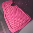 thumbnail image 2 of Alfombrillas de coche CAR PASS, resistentes, de goma, rosa, rombos 3D, 2 of 9