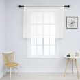 thumbnail image 2 of 1 Panel Kitchen Tiers Half Window Sheer Curtains Window Rod Pocket Voile Drapes for Cafe 52x36.2inch, 2 of 4