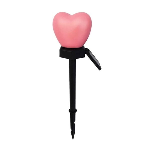 Dienrx Solar Powered LED Garden Light, Valentine's Day Christmas Outdoor Lawn Stake Decoration, Pink Auto On/Off