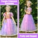 thumbnail image 4 of Disfraz de princesa Luzlen, vestido morado para niñas de 6 a 7 años, 4 of 6
