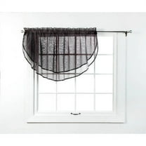 Belle Maison USA, LTD. Elegance Voile Layered Ascot Curtain Valance 60" x 24"