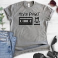 thumbnail image 2 of Never Forget 80s Technology Shirt, Unisex Women's Men's Shirt, 80s Nostalgia Shirt, VHS, Cassette Tape Tee, Dark Heather Gray, XX-Large, 2 of 6
