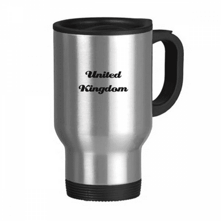 

British Indicate Text English Represent Travel Mug Flip Lid Stainless Steel Cup Car Tumbler Thermos