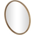 thumbnail image 5 of DecMode 47" x 47" Brown Carved Leaf Wall Mirror, 5 of 7