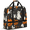 Multicolour 3, variant on Halloween Foldable Travel Duffel Bag for Women Men, Evil Pumpkin Weekend Overnight Carry On Bags with Shoe Compartment