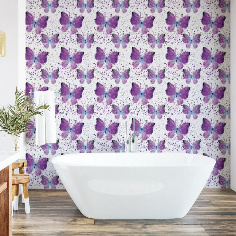 VEELIKE Dried Wildflowers Floral Wallpaper Peel and Stick for Bedroom  Girl's Room 17.7''x118'' Self Adhesive Retro Purple Floral Contact Paper  Removable Wallpaper for Walls Cabinets Desk Drawer Liners 